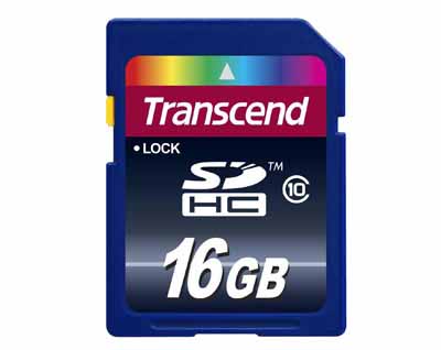Transcend Secure Digital, 16GB, Class 10, SDHC 