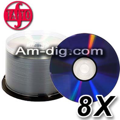 Taiyo Yuden / CMC 8x PLUS DVD+R Inkjet Silver