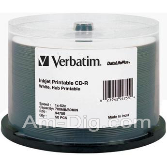 You may also be interested in the Verbatim 94611 CDR 700MB 52x with Color-25pk Slim.