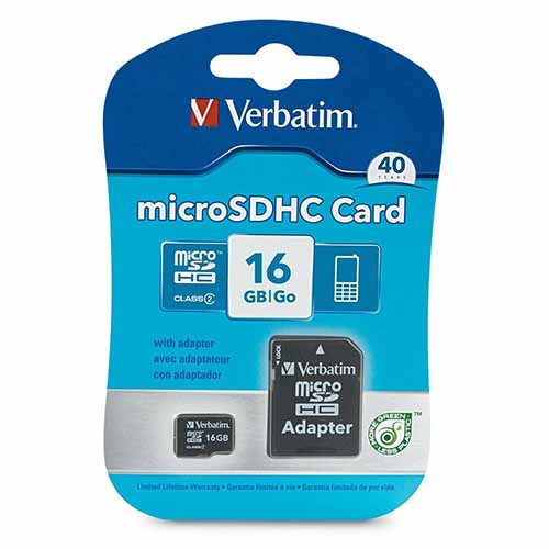 Verbatim 97180: Micro SDHC Memory Card w/ Adapter