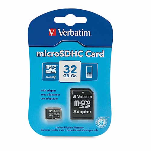 Verbatim 97643: Micro SDHC Memory Card, 32GB