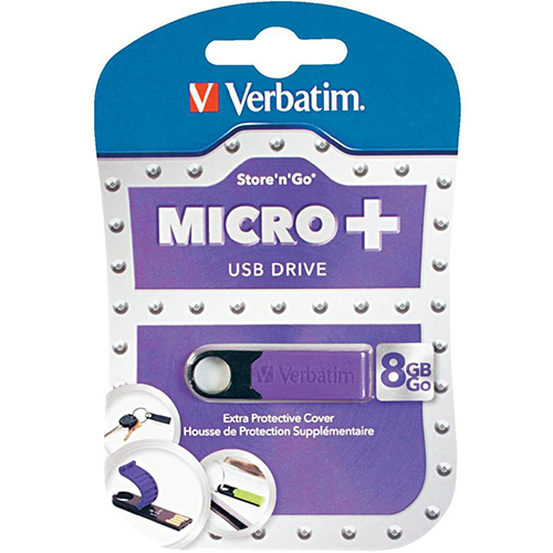 Verbatim 97760: Store n Go 8GB Micro Plus Violet