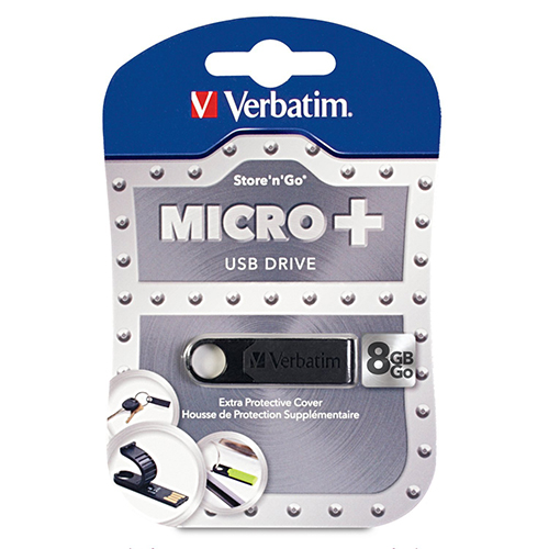 Verbatim 97766: Store n Go 8GB MicroPlus Black USB