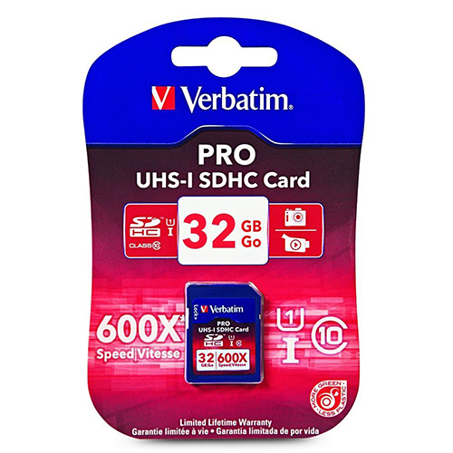 Verbatim 98047:  Pro SDHC Memory Card, 32GB, 600X