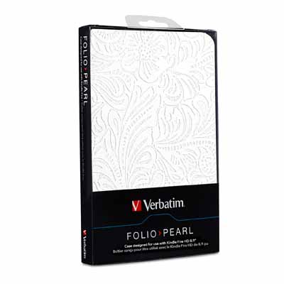 Verbatim 98086 White Folio Kindle Fire HD 8.9 Case