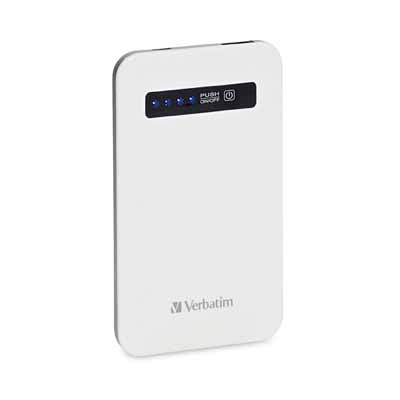 Verbatim 98454: White Ultra-Slim Power Pack USB