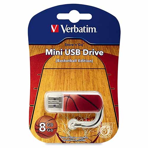 Verbatim 98507 Store n Go Mini 8GB USB- Basketball