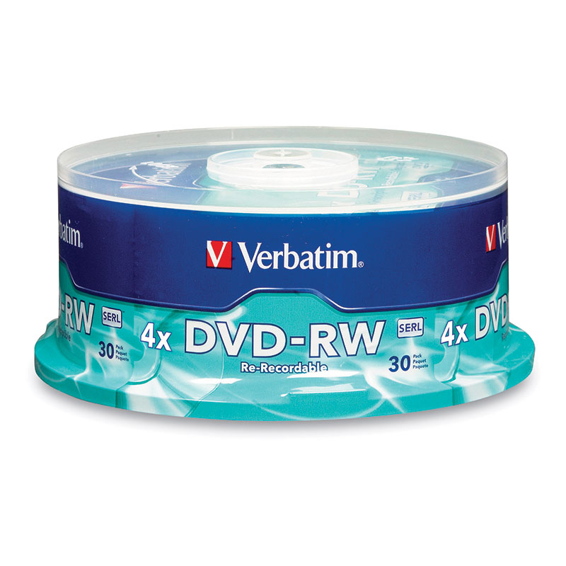 Verbatim 95179 DVD-RW Discs 4.7GB 2x Spindle 30pk from Am-Dig