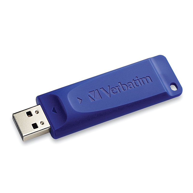 Verbatim 97087: Blue USB Flash Drive, 4GB, USB 2.0
