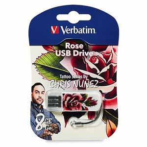 Verbatim 98660: Mini Tattoo USB Flash Drive, 8GB