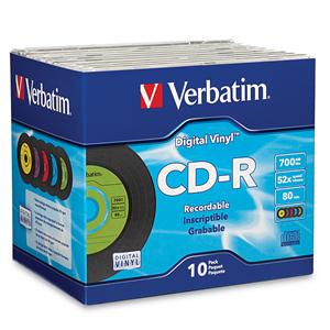 Verbatim 94439 CD-R 80min 52x Digital Vinyl 10pk from Am-Dig
