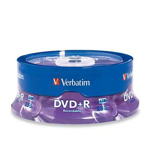 Verbatim 95033 DVD+R Discs 4.7GB 16X-25pk Spindle  from Am-Dig