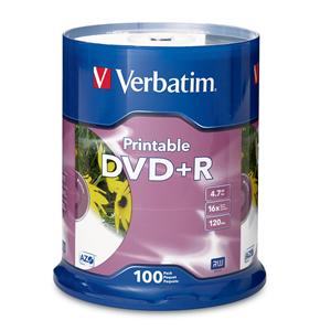 Verbatim 95145 DVD+R 4.7GB 16X White Inkjet  from Am-Dig