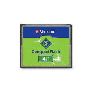 Verbatim 95188: CompactFlash Memory Card, 4GB, TAA