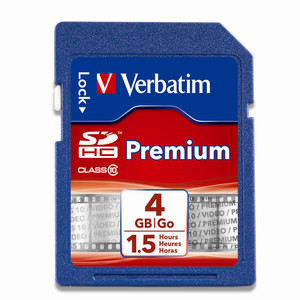 Verbatim 96171: Premium SDHC Memory Card, 4GB