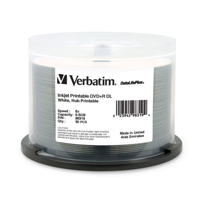 You may also be interested in the Verbatim 95211 DVD-R 4.7GB 16X Whte Thermal - 50pk.