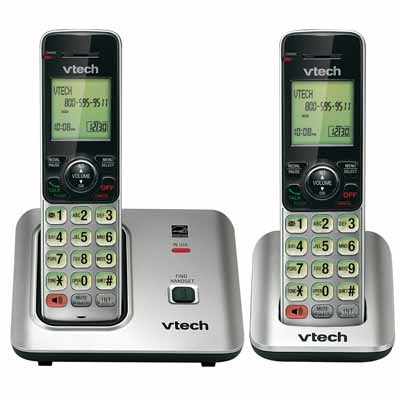 VTech CS6619-2 Silver/Black Cordless Handset Phone