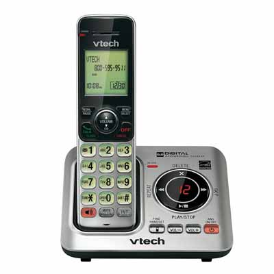 VTech CS66291: Silver/Black Cordless Handset Phone