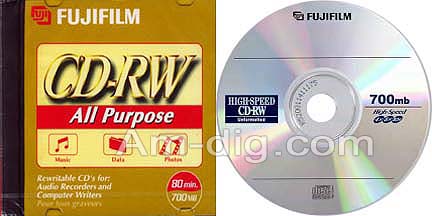 Fuji 80 Min Branded CD-RW Case