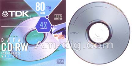 TDK 80 Min Branded CD-RW Case